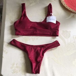 Red bathing suit